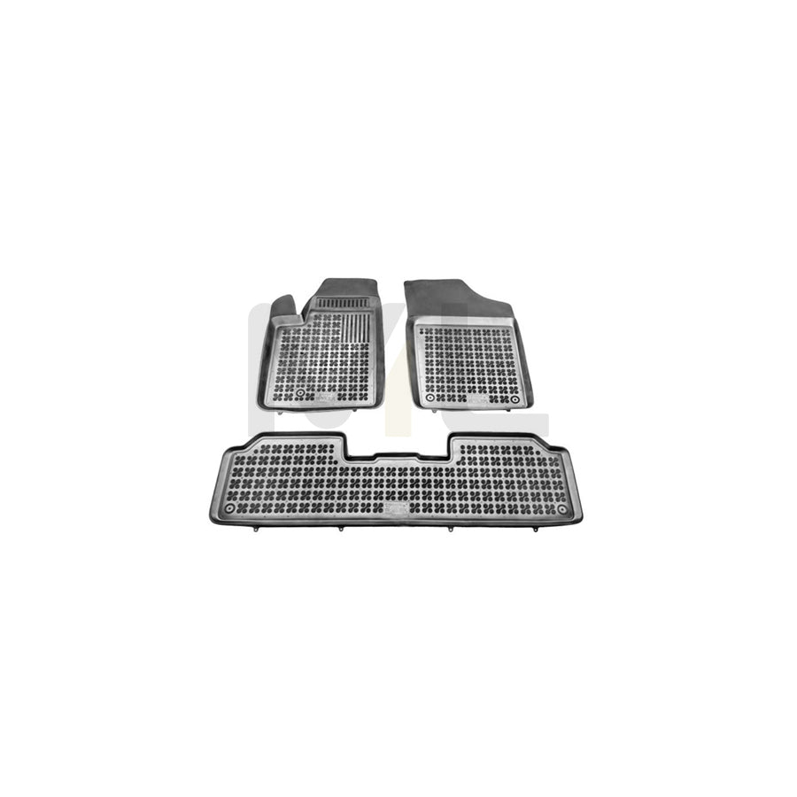 REZAW PLAST Tailored 201215 Floor mat set Elastomer, Front and Rear, Quantity: 3, Black
