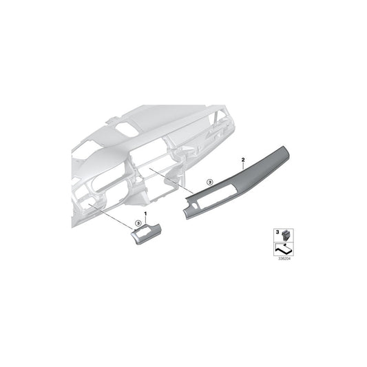 Genuine BMW 51459292266 F07 Cover Instr.Panel, Passenger's Side PEARL DUNKEL (Inc. 550iX 4.0, 535i & 550iX 4.4) | ML Performance US Car Parts