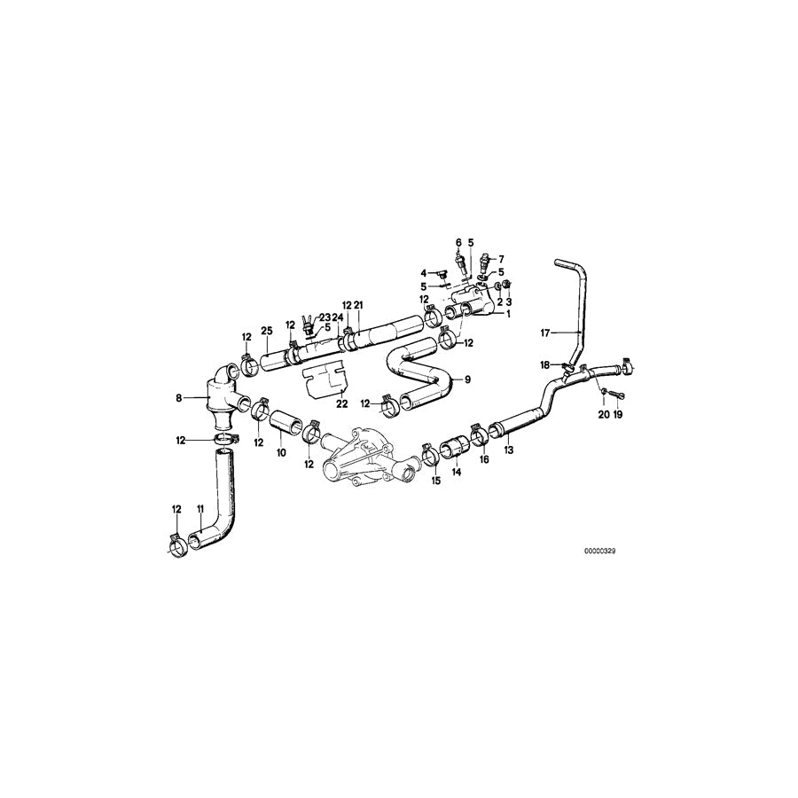 Genuine BMW 11531277930 E28 Water Hose (Inc. 518i) | ML Performance US Car Parts