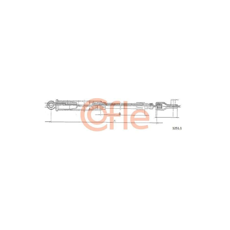 Cofle 1251.1 Hand Brake Cable for Fiat Uno