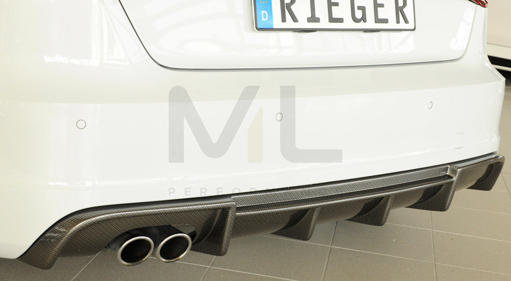 Rieger 00099355 Audi 8V A3 Rear Diffuser 2 | ML Performance UK Car Parts