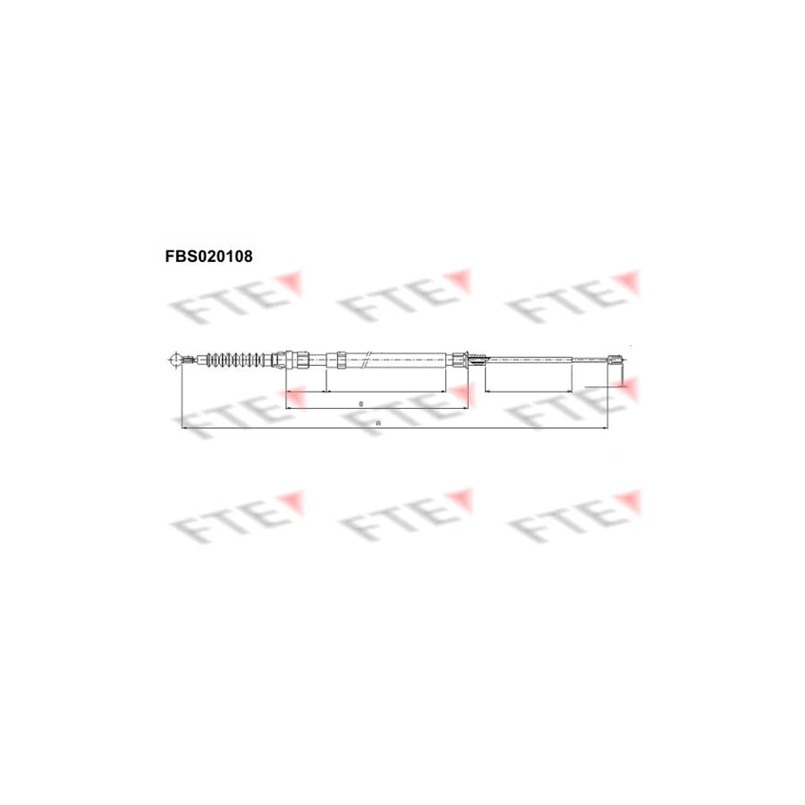 FTE Fbs020108 Hand Brake Cable for Audi Tt