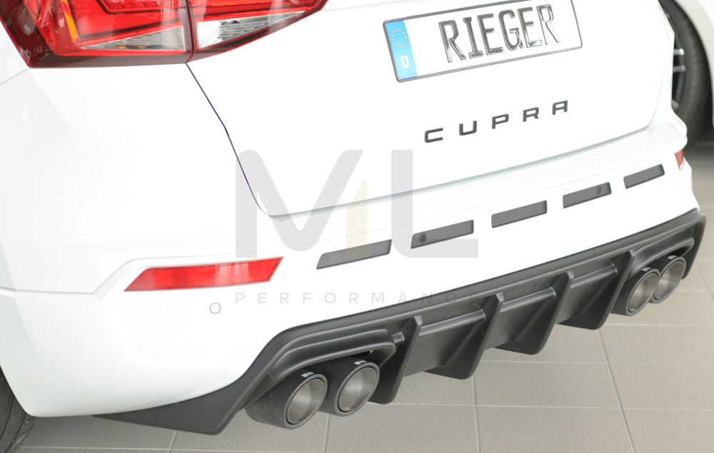 Rieger 00027047 SEAT 5FP Ateca Cupra Rear Diffuser 2 | ML Performance UK Car Parts