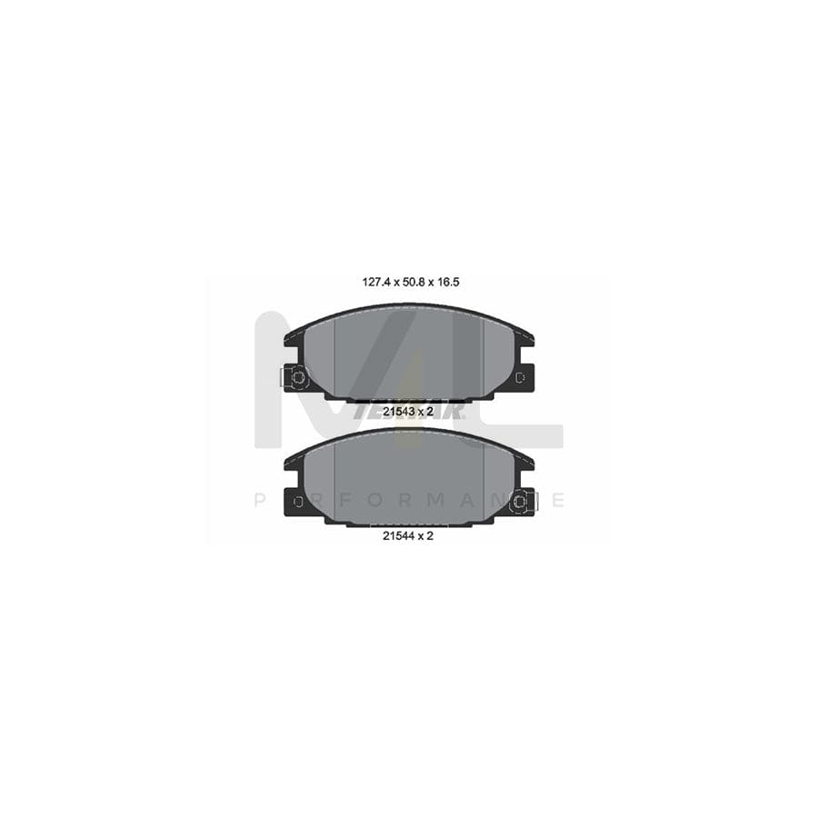 TEXTAR 2154302 Brake pad set with acoustic wear warning | ML Performance Car Parts