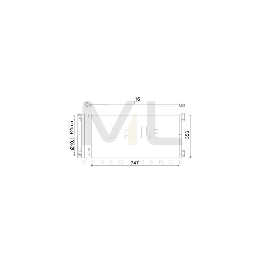 MAHLE ORIGINAL AC 925 000S Air conditioning condenser with dryer | ML Performance Car Parts