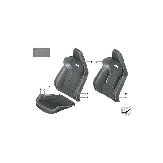 Genuine BMW 52107990746 F80 F82 Leather Cover Sport Backrest Right INDIVIDUAL (Inc. M3 & M4) | ML Performance US Car Parts
