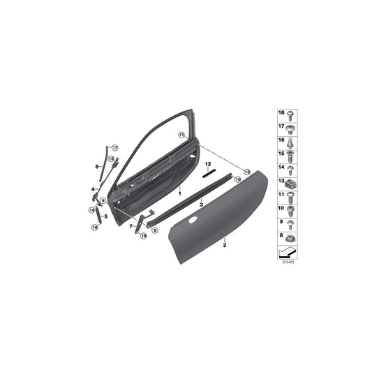 Genuine BMW 51007312701 Door Hinge, Top Left (Inc. i8) | ML Performance US Car Parts
