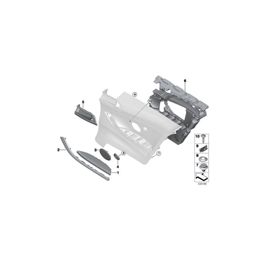 Genuine BMW 51437389780 F32 F33 Accent Modling, Rear Right VENETOBEIGE (Inc. 435dX, 428iX & 418d) | ML Performance US