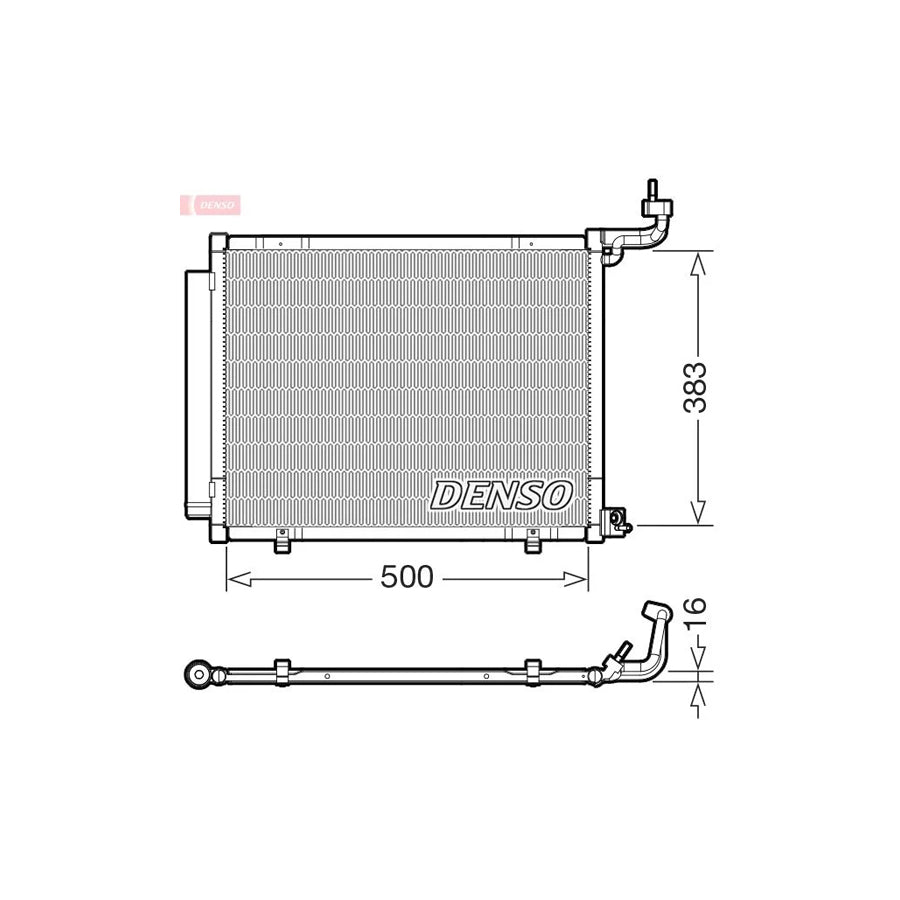 DENSO DCN10058 Air Conditioning Condenser for Ford Fiesta