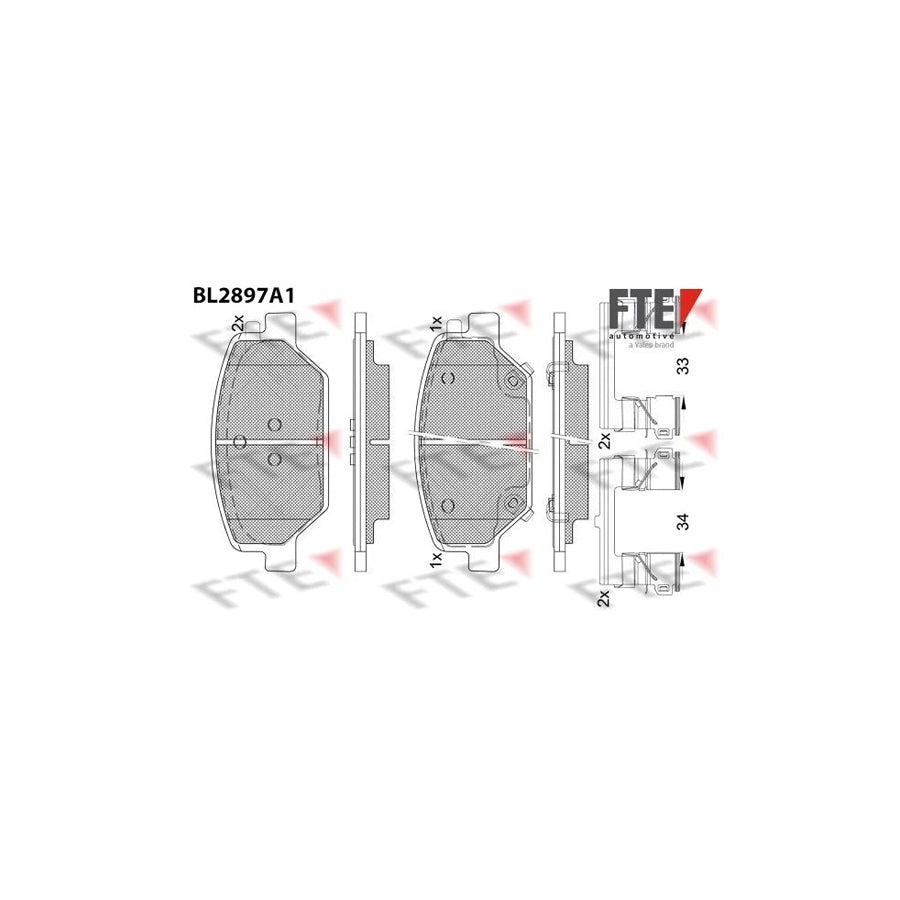 FTE Bl2897A1 Brake Pad Set