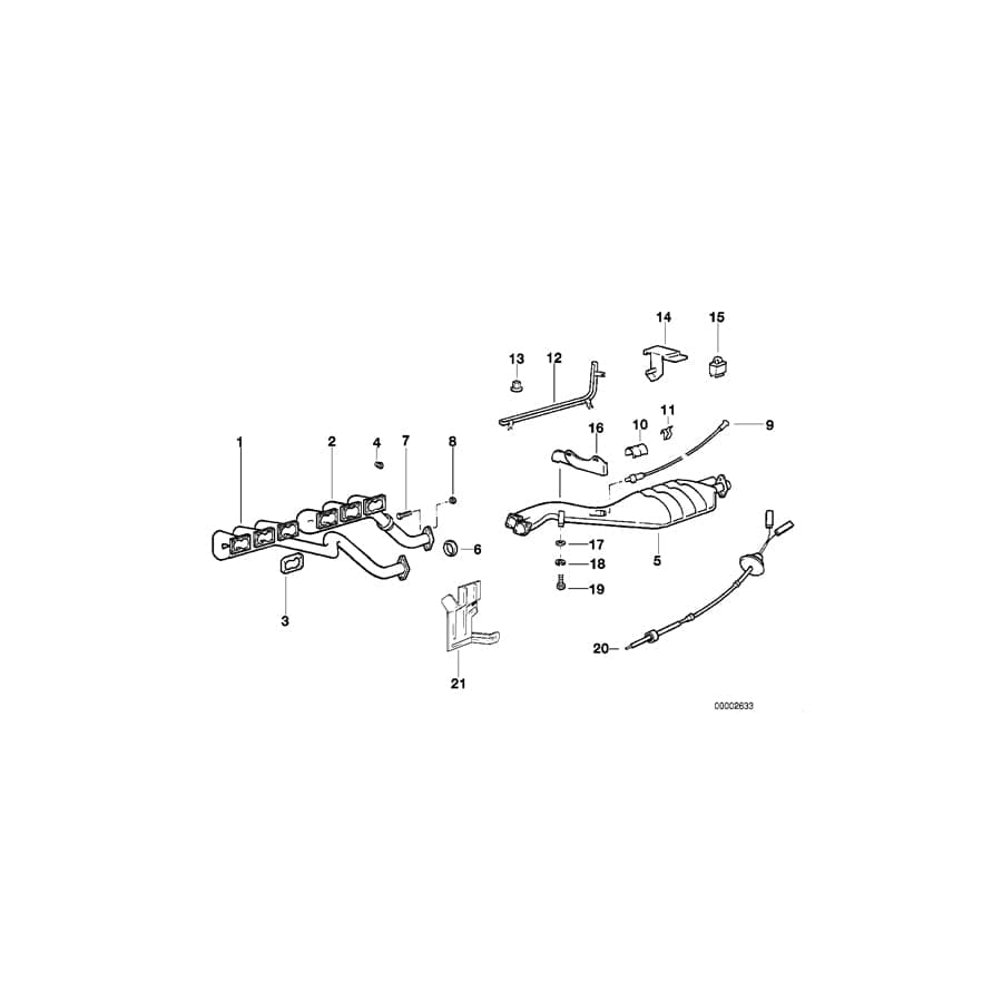 Genuine BMW 11621308367 E28 E24 Exhaust Manifold With Catalyst ZYL.4-6 (Inc. M635CSi, M5 & M6) | ML Performance UK Car Parts