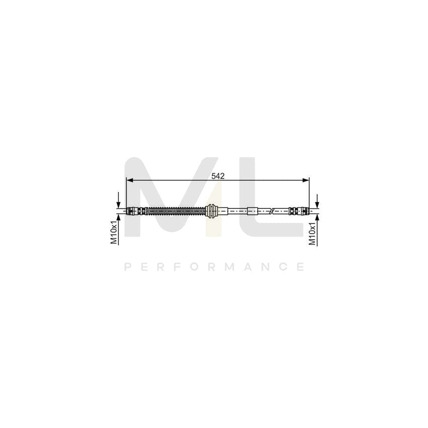 BOSCH 1 987 481 371 Brake Hose 542mm | ML Performance Car Parts