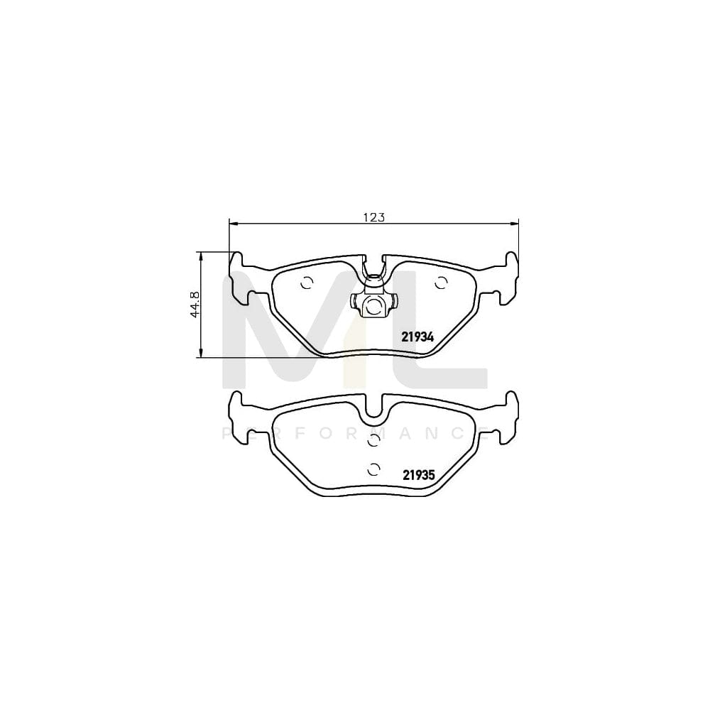 Hella 8DB 355 008-761 Brake Pad Set Prepared For Wear Indicator