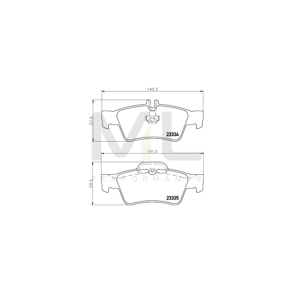 Hella 8DB 355 018-751 Brake Pad Set Prepared For Wear Indicator