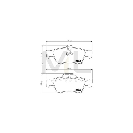 Hella 8DB 355 018-751 Brake Pad Set Prepared For Wear Indicator