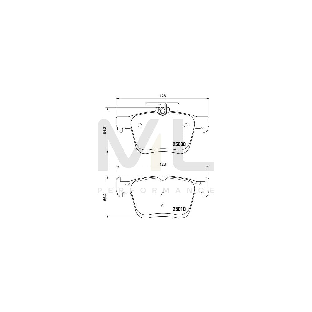Hella 8DB 355 020-271 Brake Pad Set Not Prepared For Wear Indicator