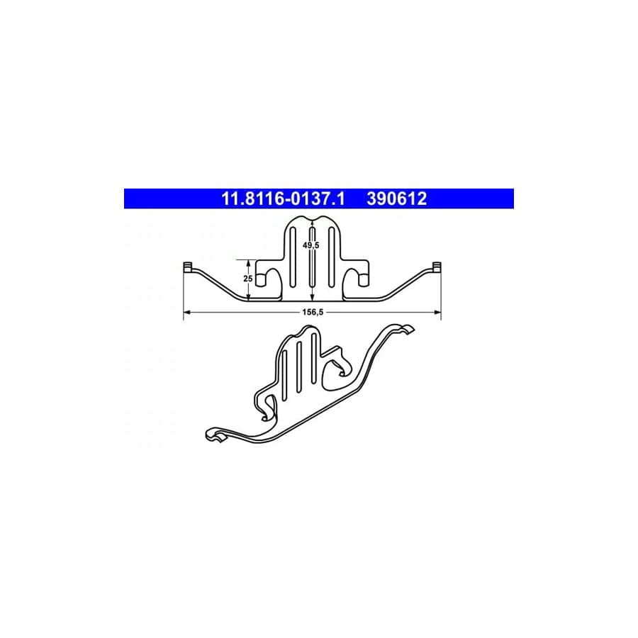 ATE 11.8116-0137.1 Spring, Brake Caliper