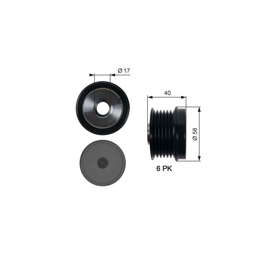 Gates OAP7158 Alternator Freewheel Clutch