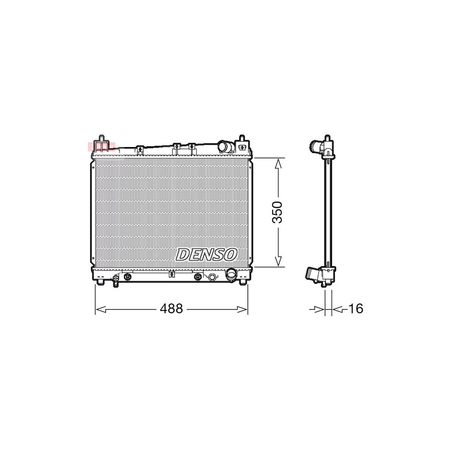 DENSO DRM50080 Engine Radiator for Toyota Yaris