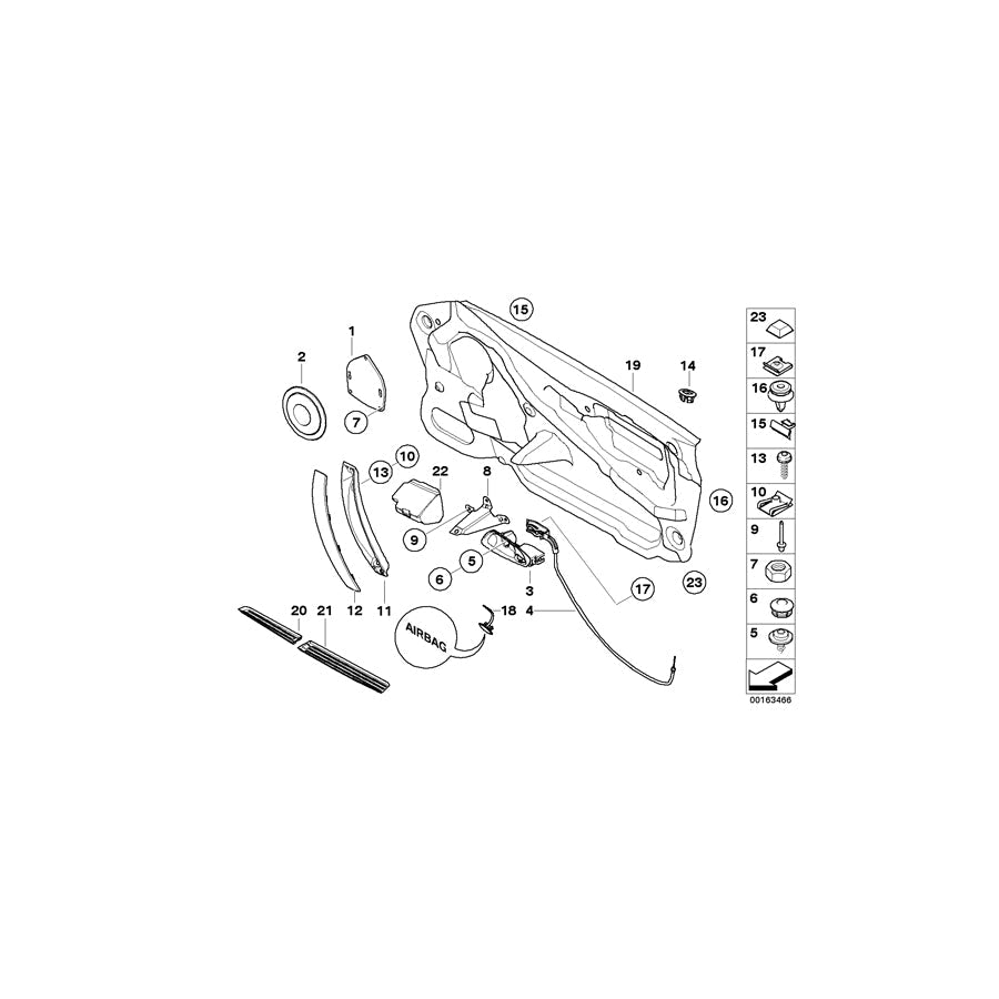 Genuine BMW 51417141061 E85 Door Handle, Inside Left SCHWARZ (Inc. Z4 3.0si, Z4 2.5si & Z4 3.0i) | ML Performance US Car Parts
