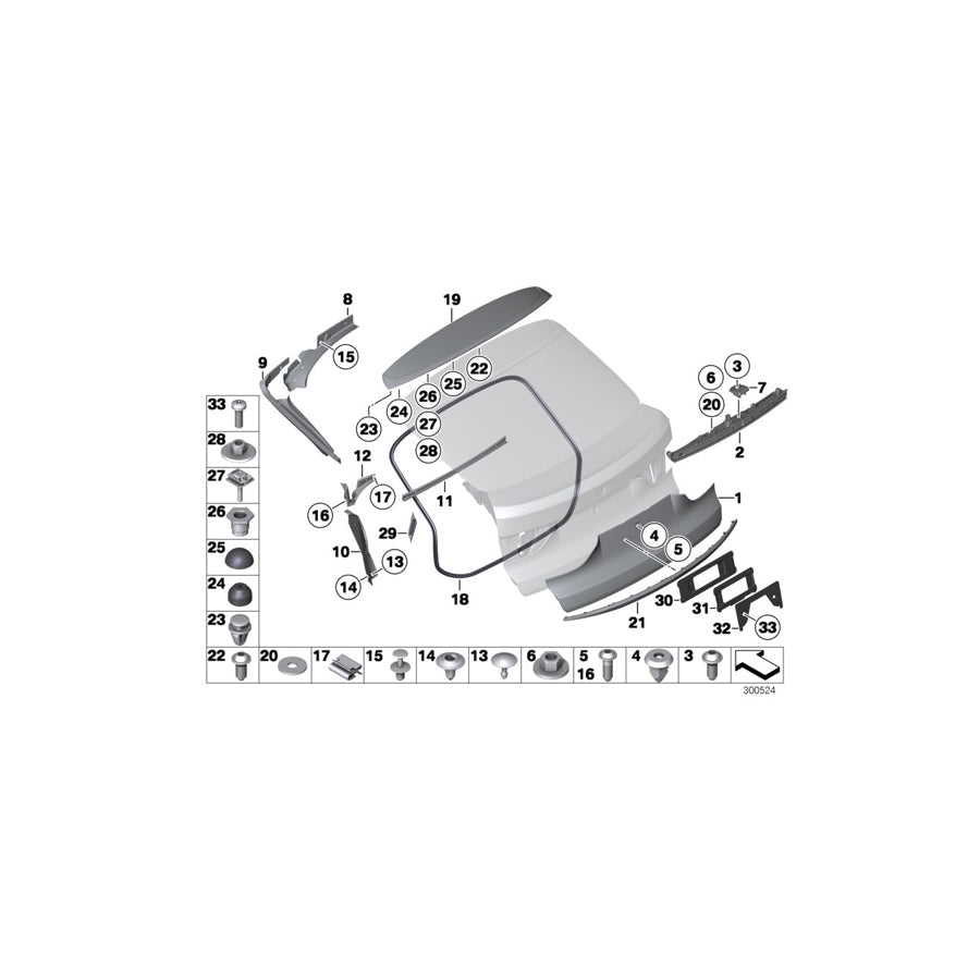 Genuine BMW 51627144476 F07 F07 Sliding Piece (Inc. 550iX, 550iX 4.4 & 535d) | ML Performance US Car Parts