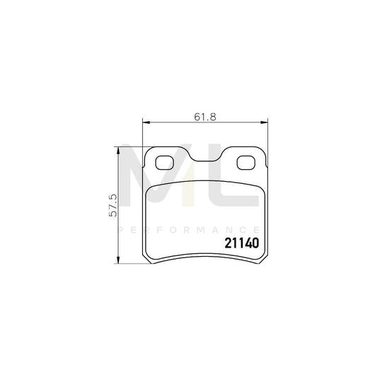Hella 8DB 355 007-451 Brake Pad Set Not Prepared For Wear Indicator