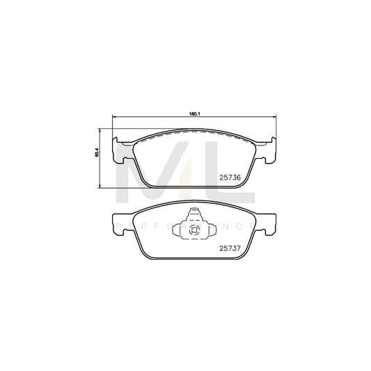 Hella 8DB 355 020-831 Brake Pad Set Not Prepared For Wear Indicator