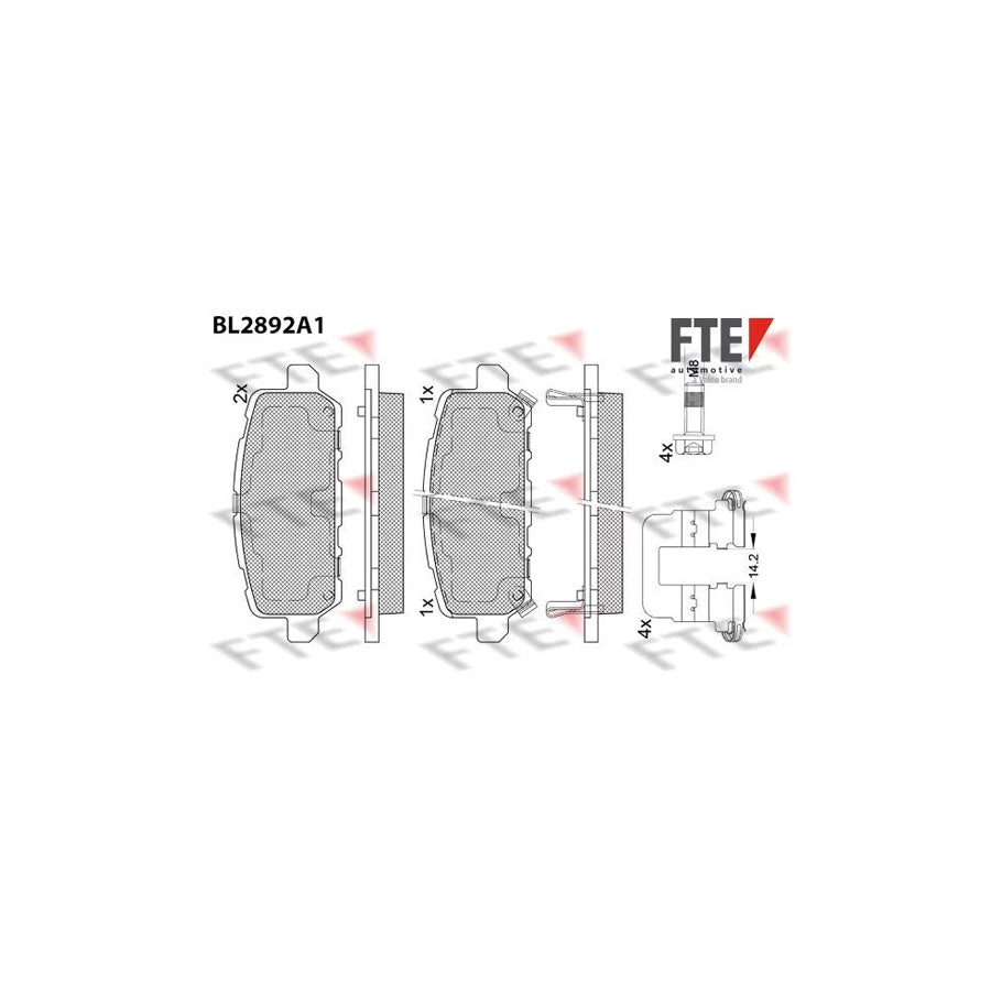 FTE Bl2892A1 Brake Pad Set