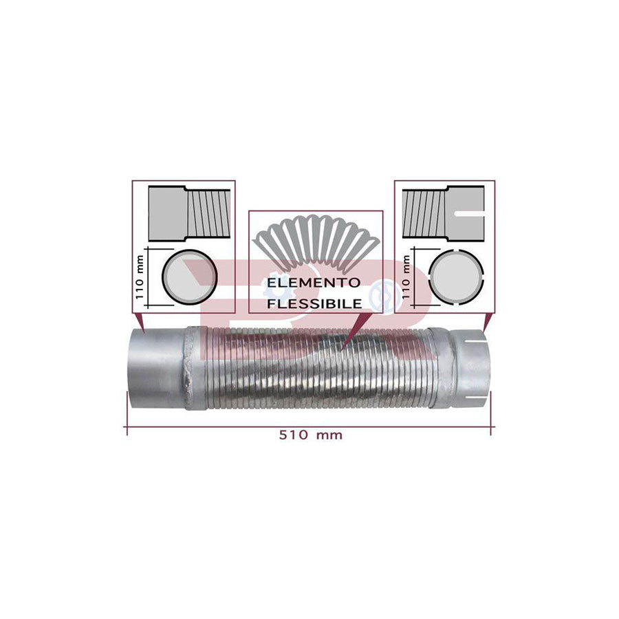 Botto Ricambi Brm4745 Flex Hose, Exhaust System