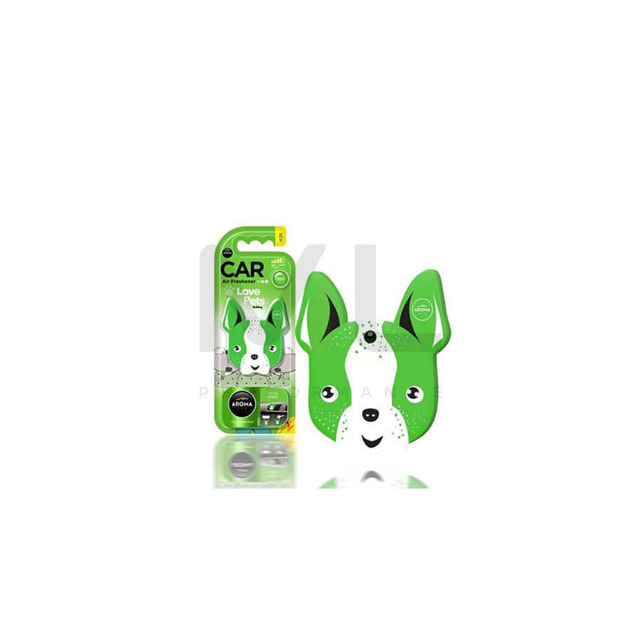 AROMA CAR Fancy Green, Love Dogs A92566 Car air freshener Blister Pack