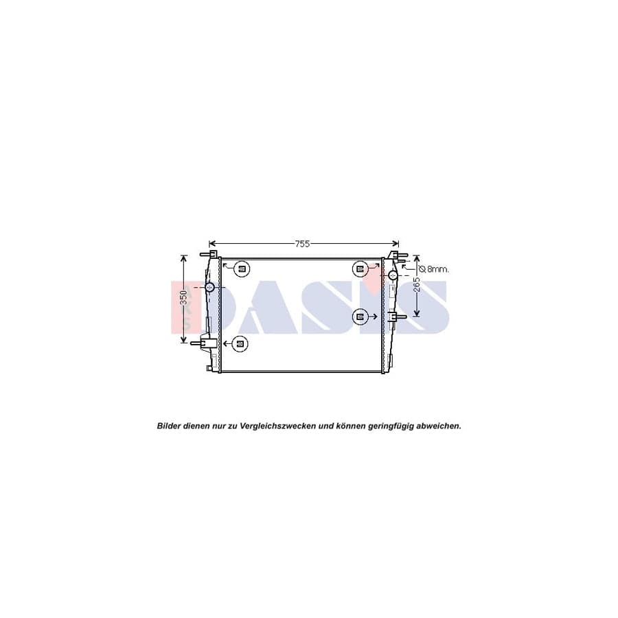 AKS Dasis 180102N Engine Radiator for Renault Fluence (L3_)