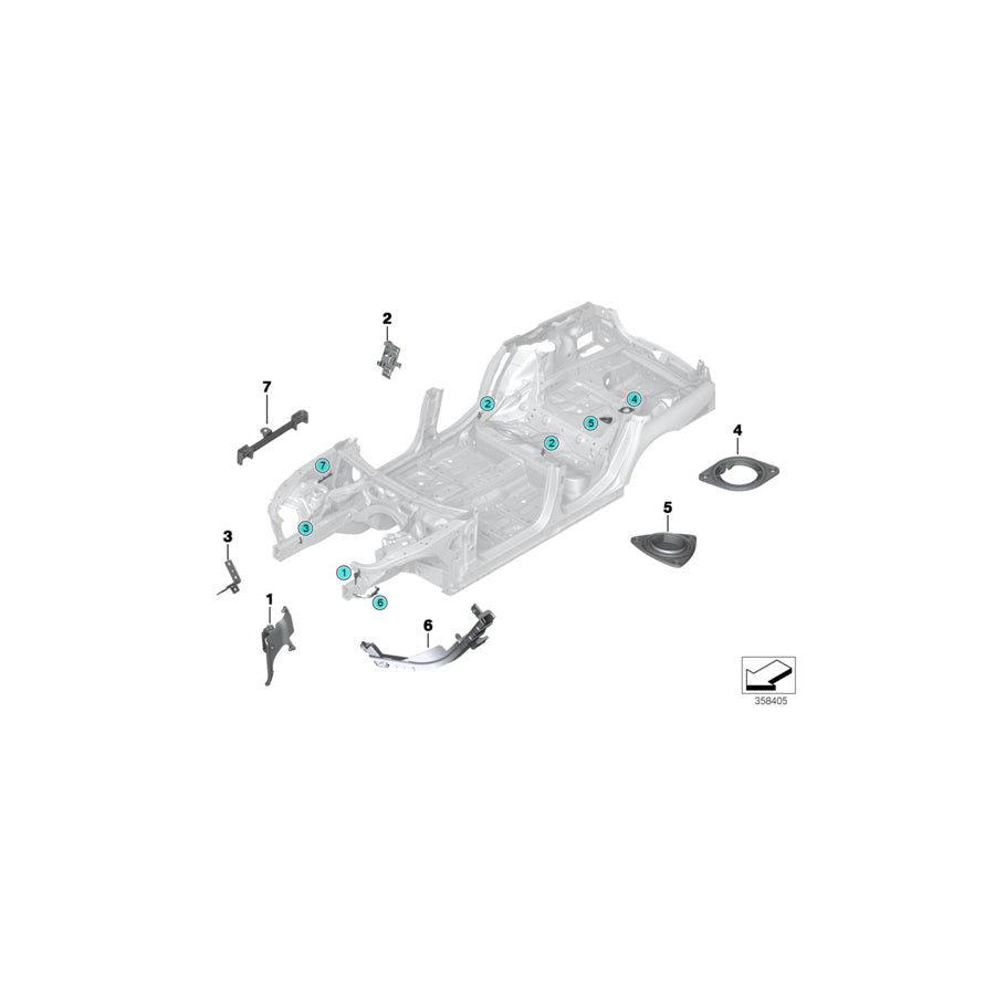 Genuine BMW 61139258261 F03 F11 Plug-In Connection Bracket (Inc. 750iX, 650iX 4.4 & 535iX) | ML Performance US