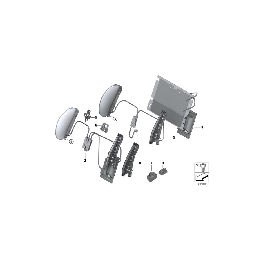 Genuine BMW 52107394865 F45 F46 F48 Backrest Width Adjustment (Inc. 220d, Z4 30i & X1 18i) | ML Performance US Car Parts