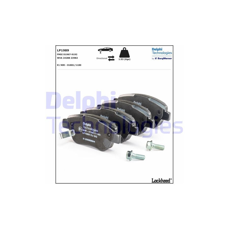 Delphi Lp1989 Brake Pad Set