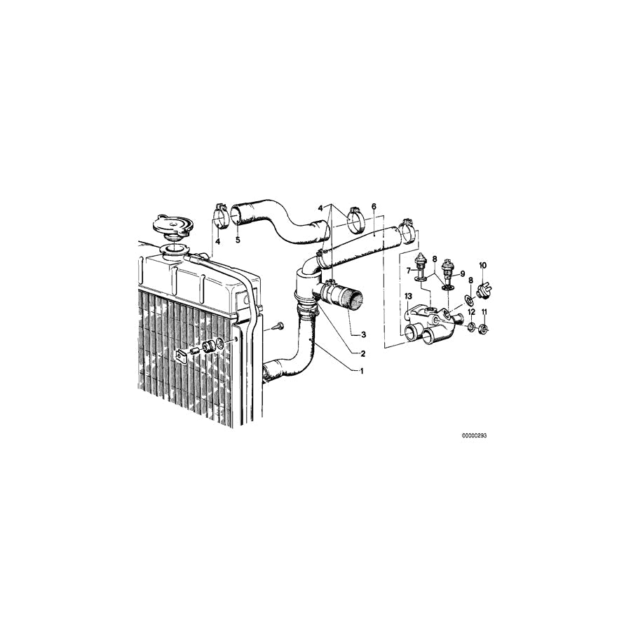Genuine BMW 11531266466 E12 Water Hose (Inc. 518i, 518 & 520) | ML Performance US Car Parts