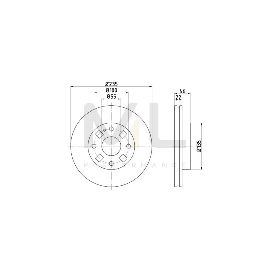 TEXTAR 92103000 Brake Disc Internally Vented, without wheel hub, without wheel studs | ML Performance Car Parts