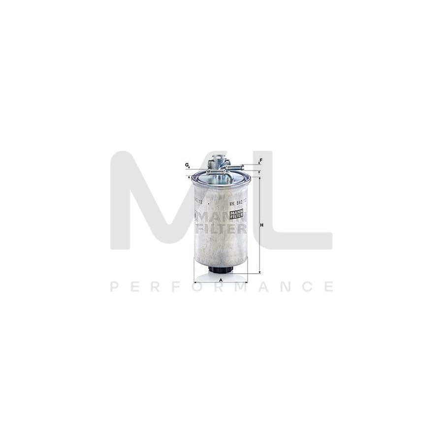 MANN-FILTER WK 842/12 x Fuel filter with seal