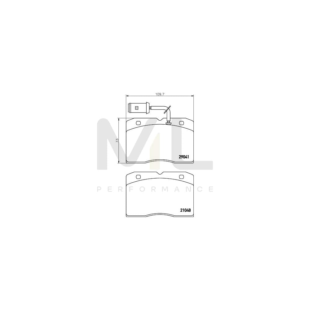 Hella 8DB 355 005-481 Brake Pad Set With Integrated Wear Warning Contact