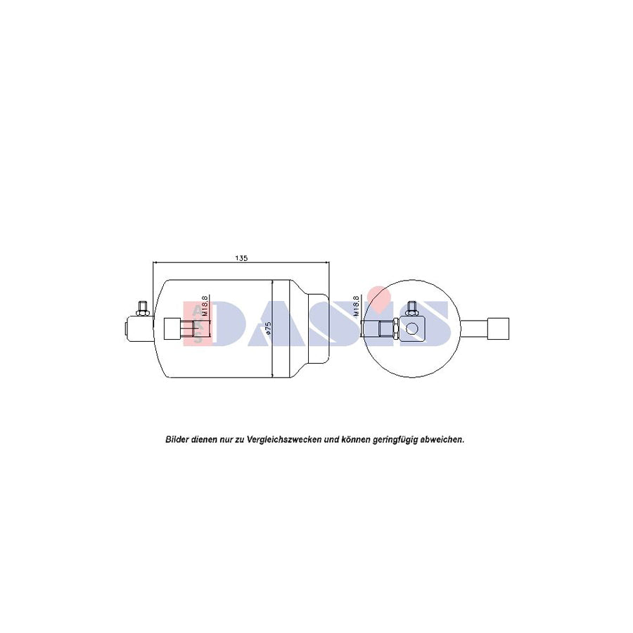 AKS Dasis 800160N Dryer, Air Conditioning for BMW 5 Saloon (E12)