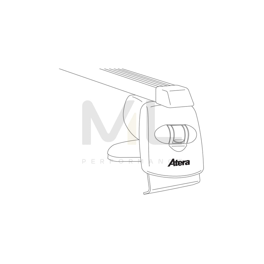 Atera Signo 044056 Roof bars for Skoda Octavia II Hatchback (1Z3) for rain gutters, 112 cm, 75 kg, Steel