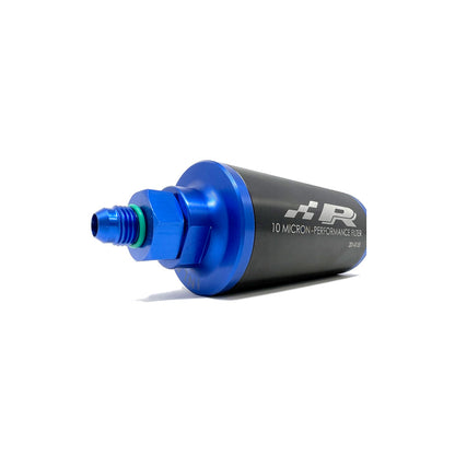 Precision Raceworks 201-0155 Inline Fuel Filter AN6 Male Flare 10 micron
