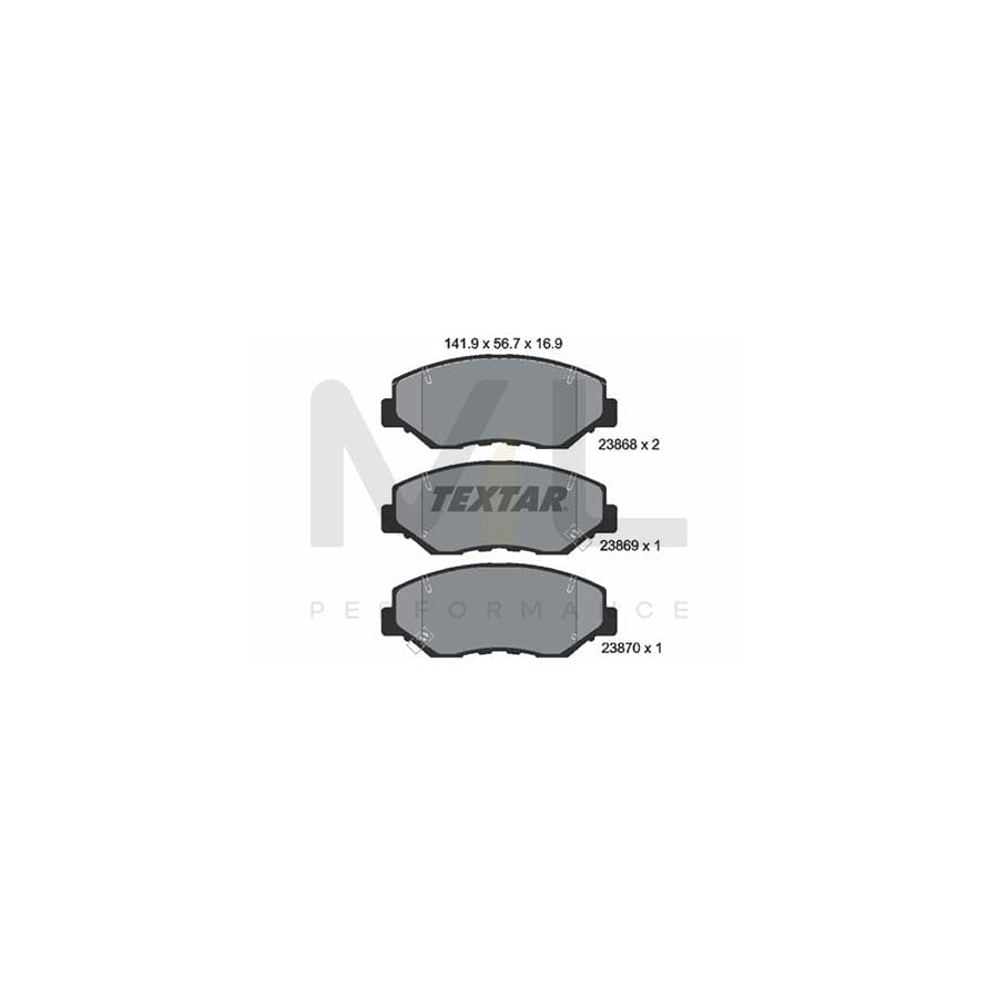 TEXTAR 2386801 Brake pad set with acoustic wear warning | ML Performance Car Parts