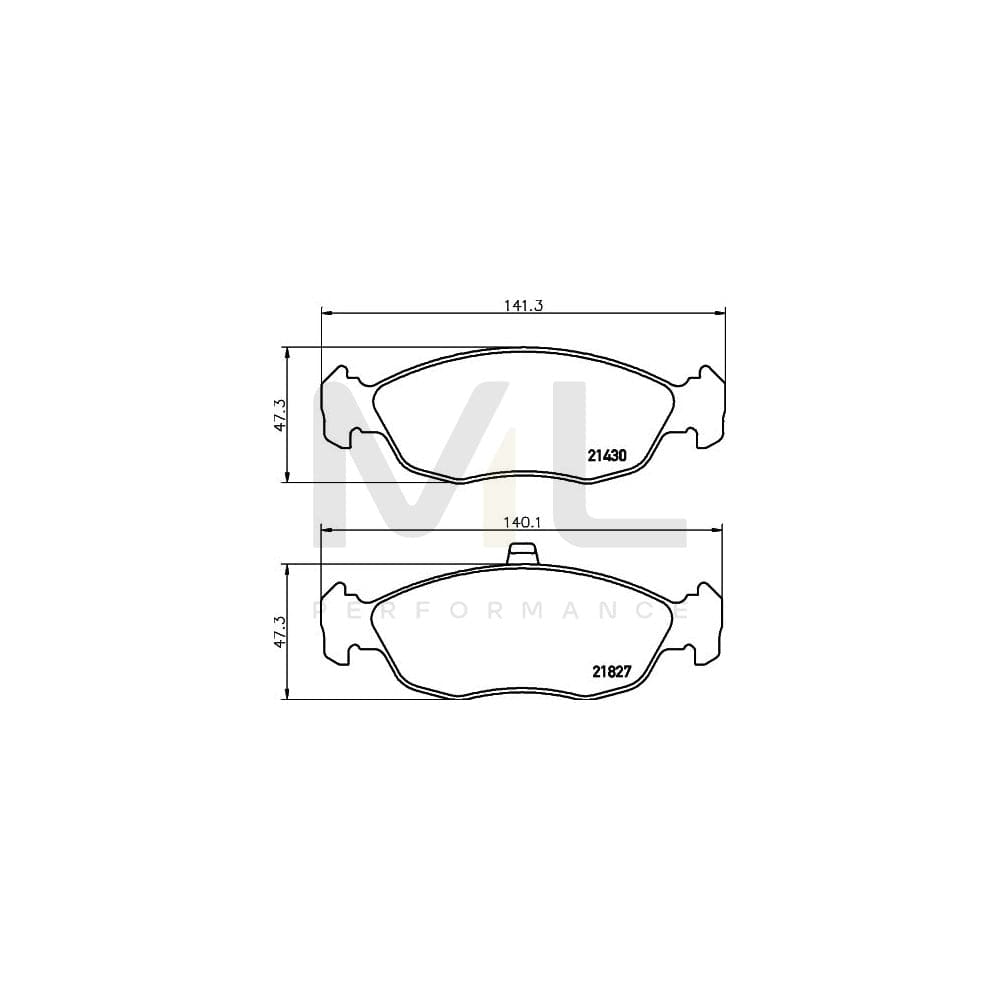 Hella 8DB 355 008-291 Brake Pad Set Not Prepared For Wear Indicator