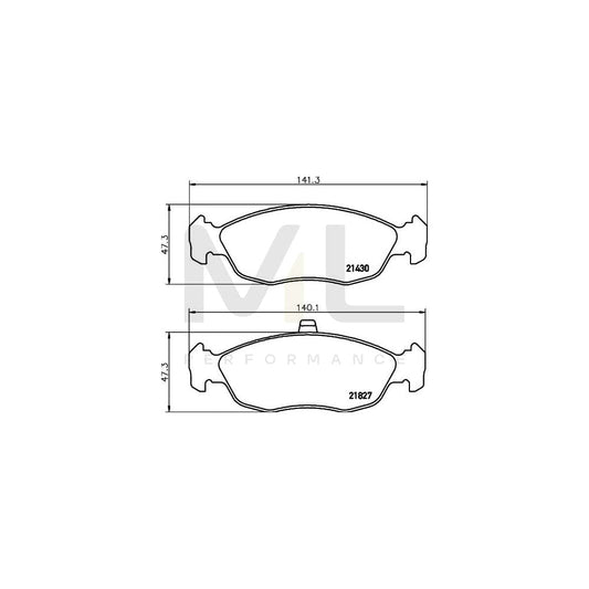 Hella 8DB 355 008-291 Brake Pad Set Not Prepared For Wear Indicator
