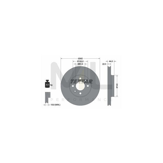 TEXTAR PRO 92064803 Brake Disc Internally Vented, Coated, without wheel hub, without wheel studs | ML Performance Car Parts