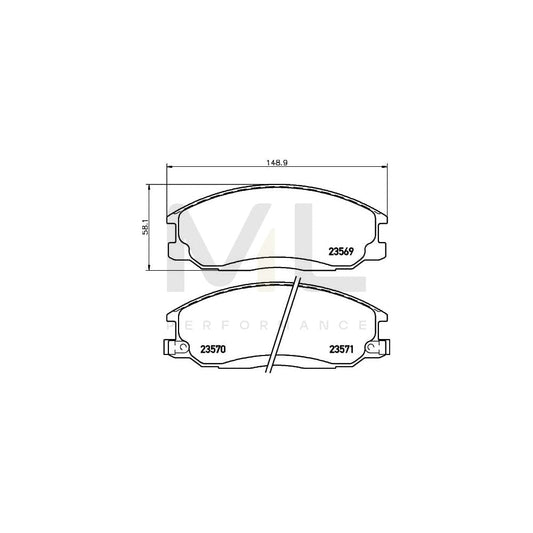 Hella 8DB 355 009-991 Brake Pad Set With Acoustic Wear Warning