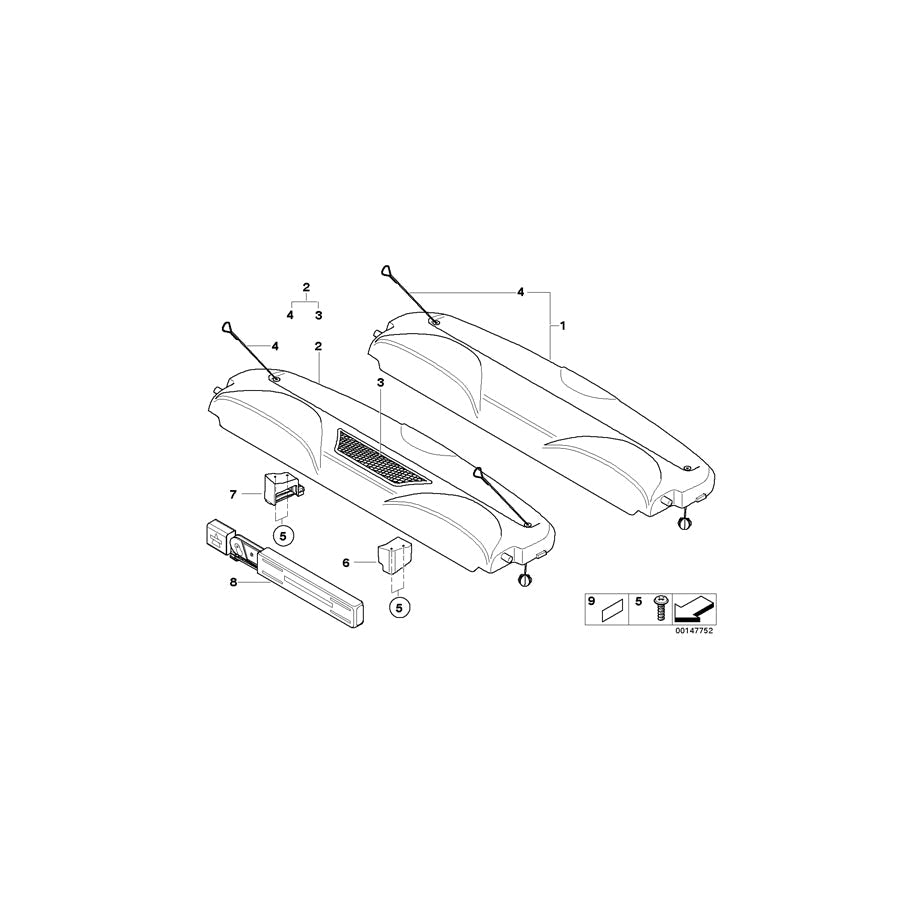 Genuine BMW 51311925548 R50 R53 Spacer, Adhesive 15X7X3,2MM (Inc. One 1.6i, One 1.4i & One D) | ML Performance US Car Parts