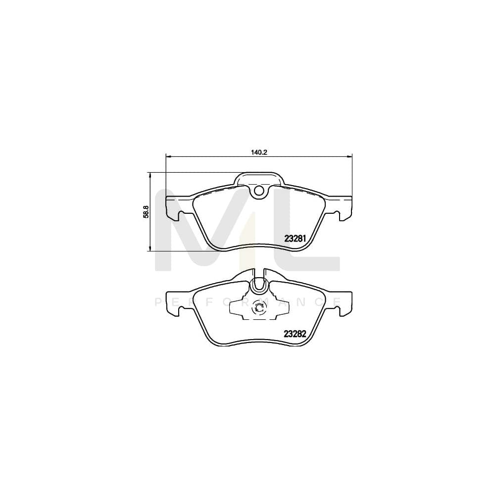 Hella 8DB 355 009-171 Brake Pad Set Prepared For Wear Indicator