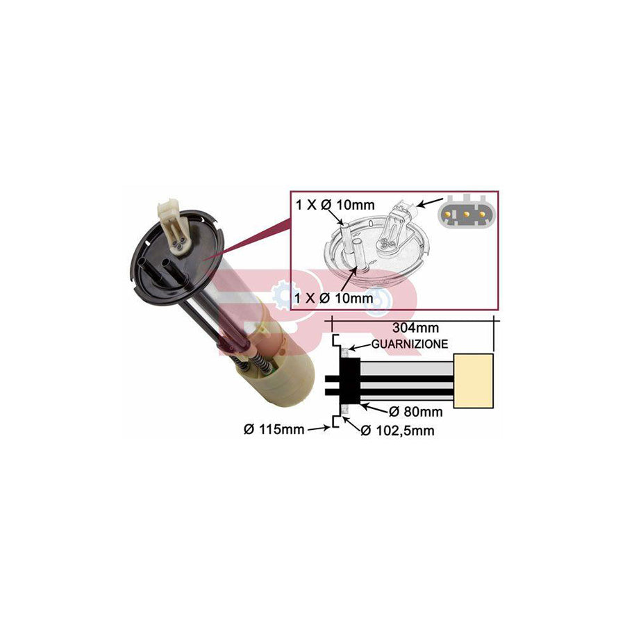 Botto Ricambi Brm5612 Fuel Level Sensor for Iveco Daily III Platform / Chassis
