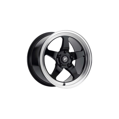 Forgestar F09170022P45 17x10 D5 Drag Standard 5x120 ET45 BS7.3 Gloss Black Machined Drag Racing Wheel
